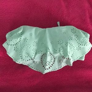 Mint green strapless bikini top